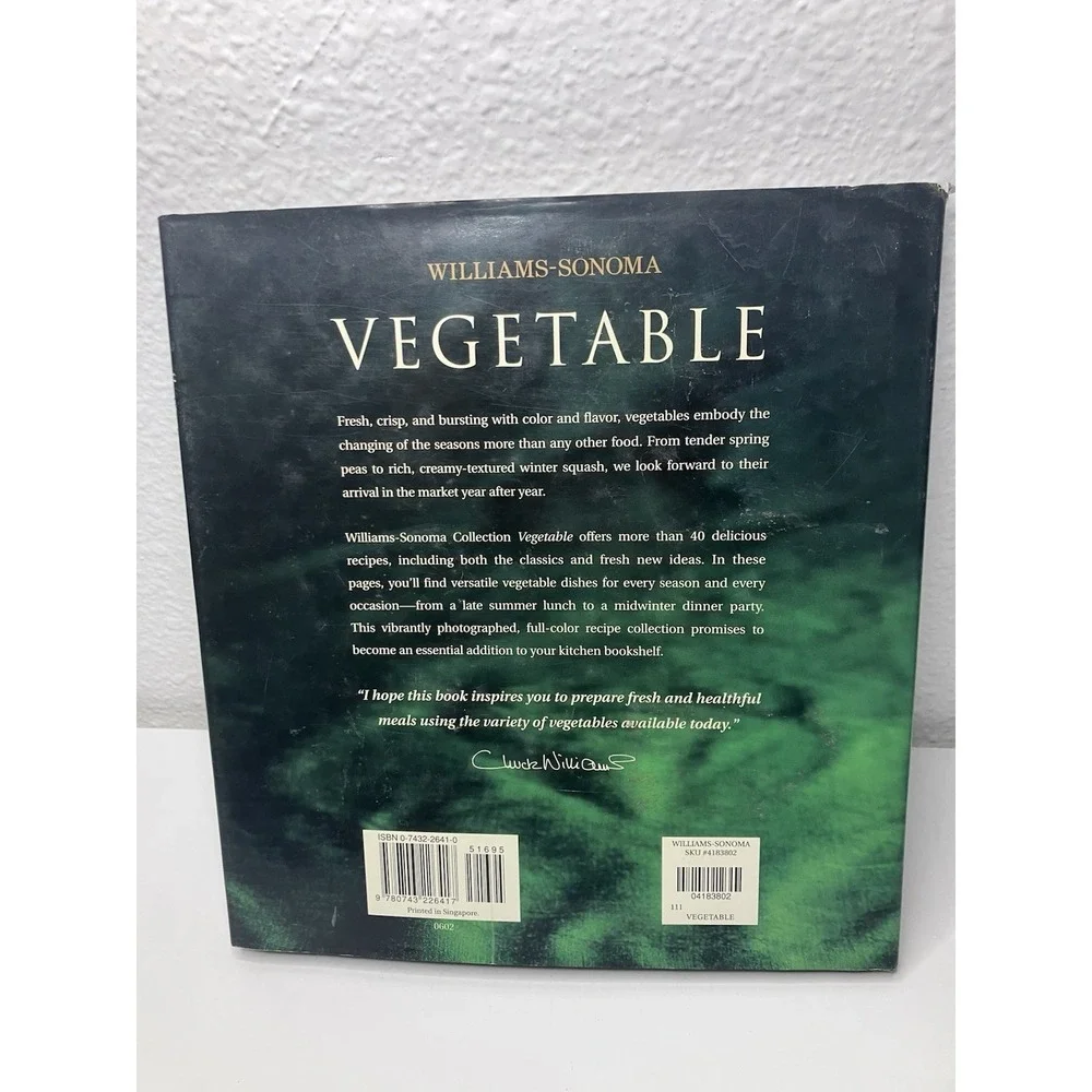 Williams Sonoma Vegetable Cookbook Collection Hardcover Recipes Cooking Food